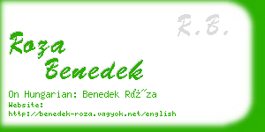 roza benedek business card